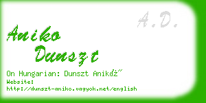 aniko dunszt business card